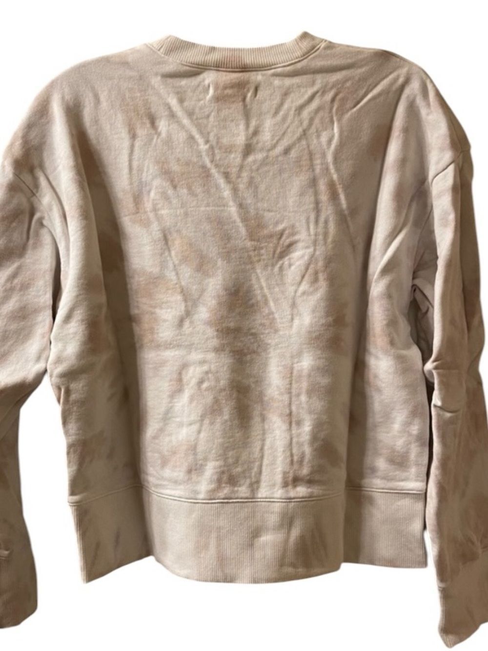 Madewell Pale tan Pink Crewneck cropped Sweatshirt medium - Picture 3 of 7